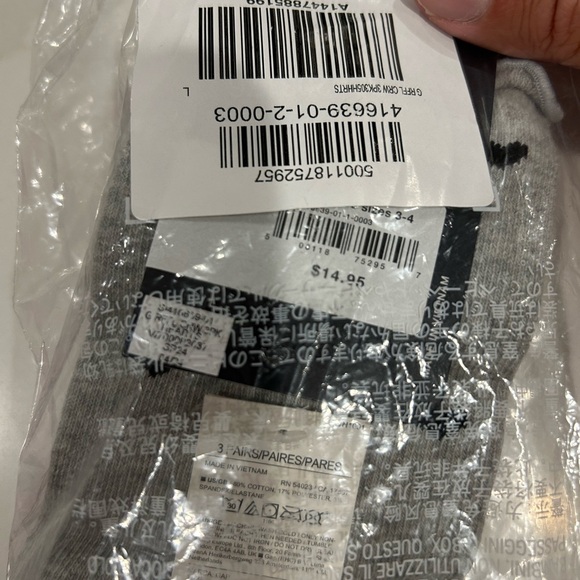 Gap Kids Heart Pink Blue Gray 3 Pack Socks Size L Fits Shoe 3-4 - Picture 5 of 6